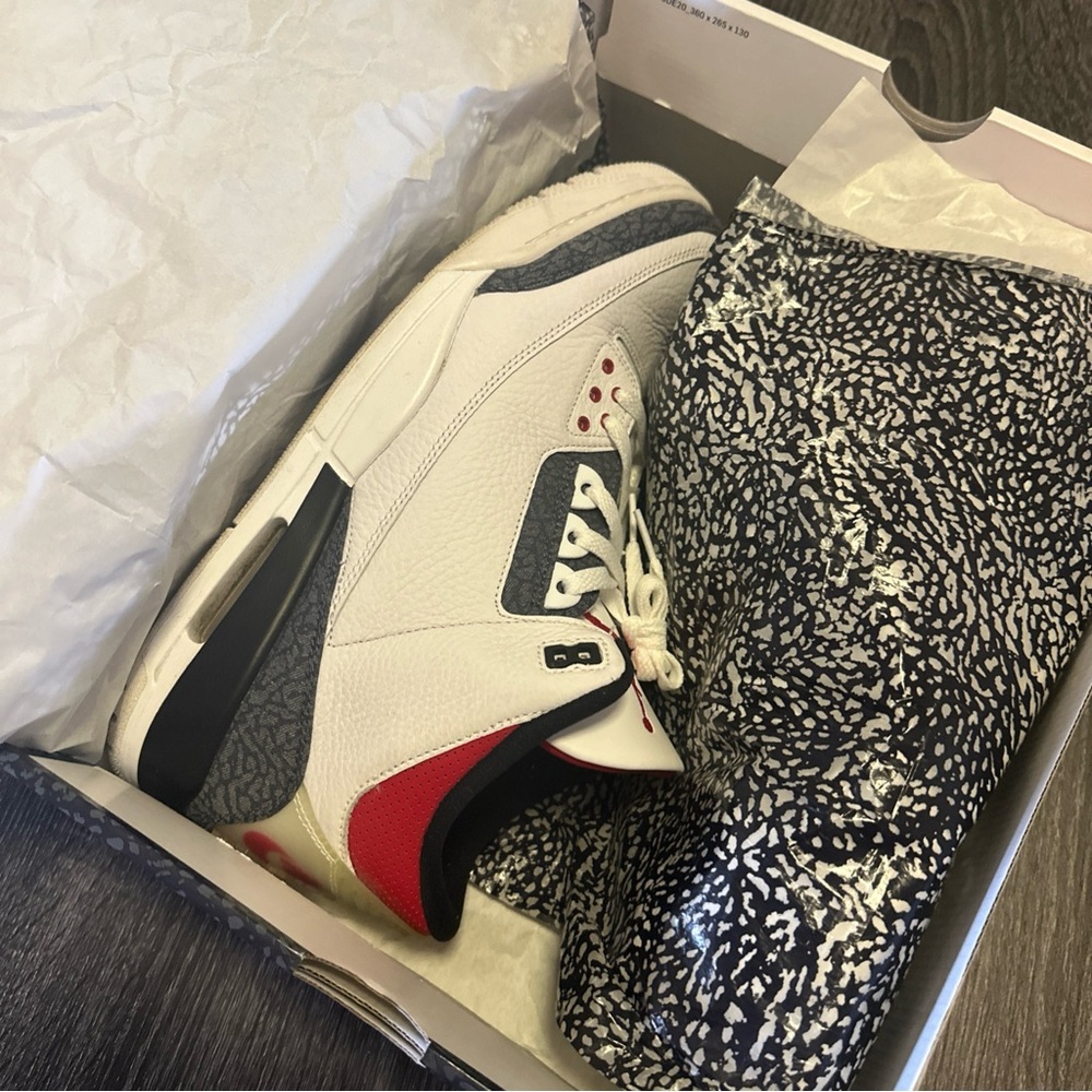 Size 13 - Jordan 3 Retro Denim SE Fire Red 2020 - Picture 8 of 9